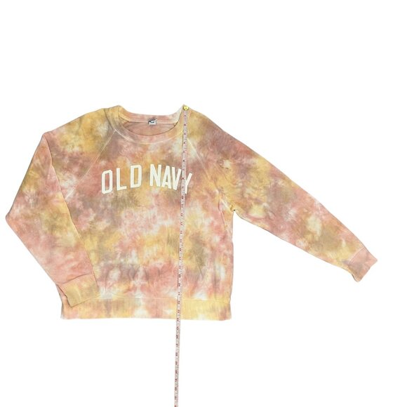 Old Navy Women's Tie Dye Lounge Set Size M Orange Cozy Sweatshirt & Jogger Set - Picture 8 of 16